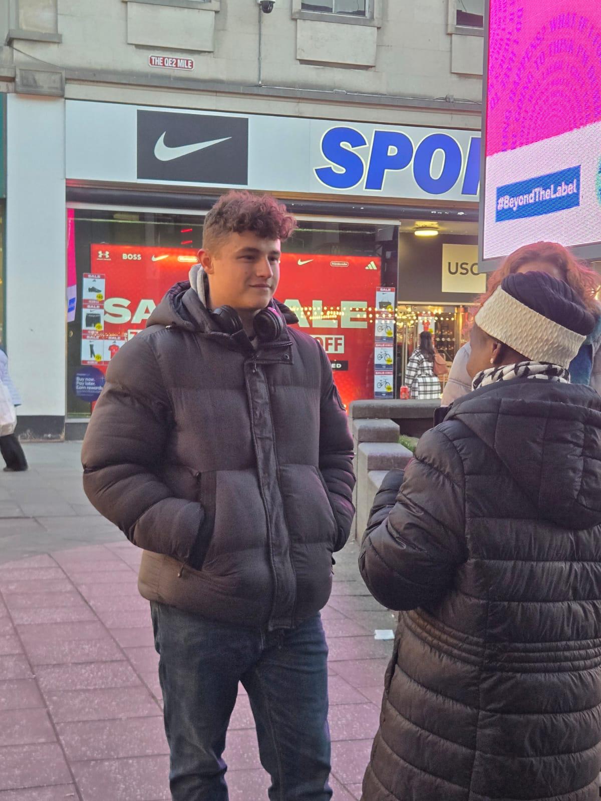 Speaking with community members